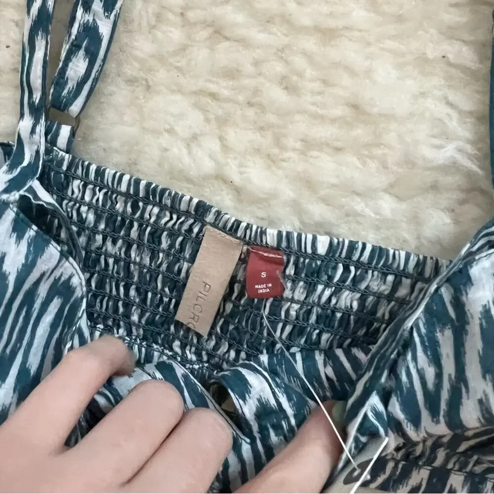Anthropologie Pilcro Blue & White Printed Bra Top